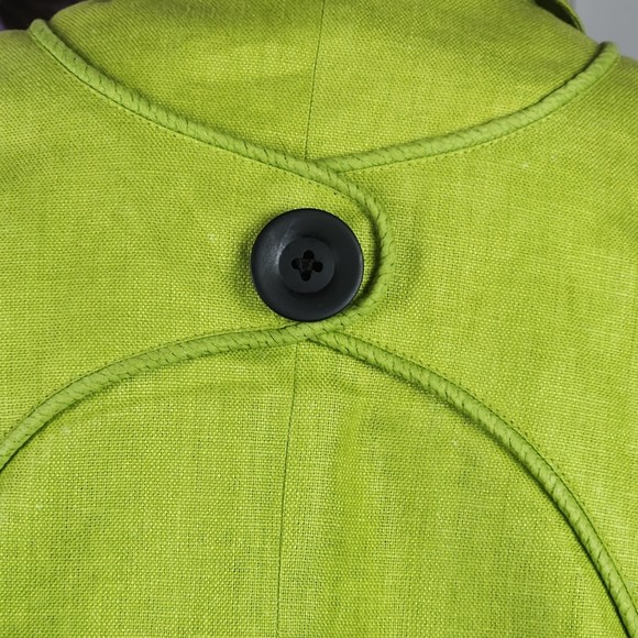 Laura Ashley Linen Blazer Jacket Size Petite M - Picture 4 of 6